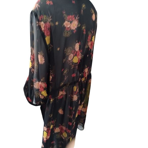 Torrid Women's size 3X Floral Sheer Hi-Low Whimsigoth Witchy Fairy Chiffon Top - Picture 6 of 13